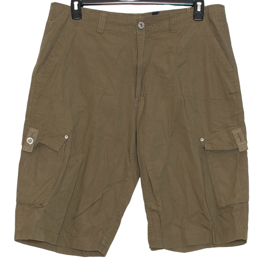 Paco Cargo Shorts Green 36 Y2K Skater Streetwear Baggy Utility Ripstop Gorpcore